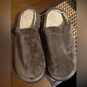 Cozy Brown Corduroy Slippers